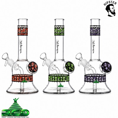 WATER PIPE HIPSTER 10" SKULL PRINT WP12115 1CT